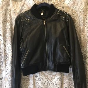 Studio Milano all black leather jacket